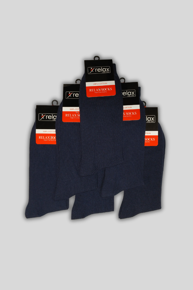 SOCKS NAVY BLUE 6 PCS PACK