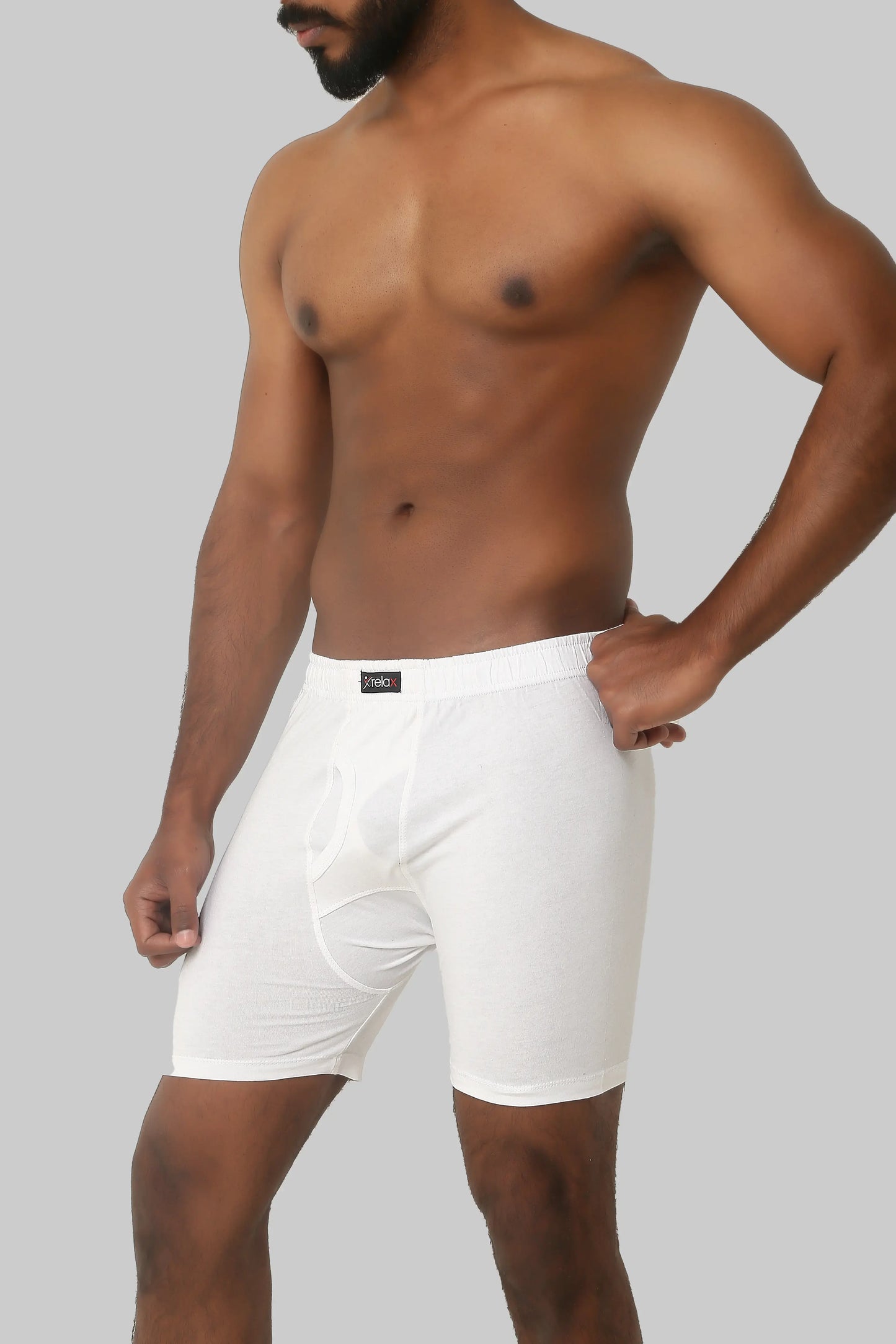 Relax Boxershort White (100% Cotton) (BUY 3 GET 1 FREE)