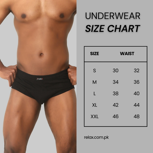 Relax Underwear Black (100% Cotton) (BUY 3 GET 1 FREE)