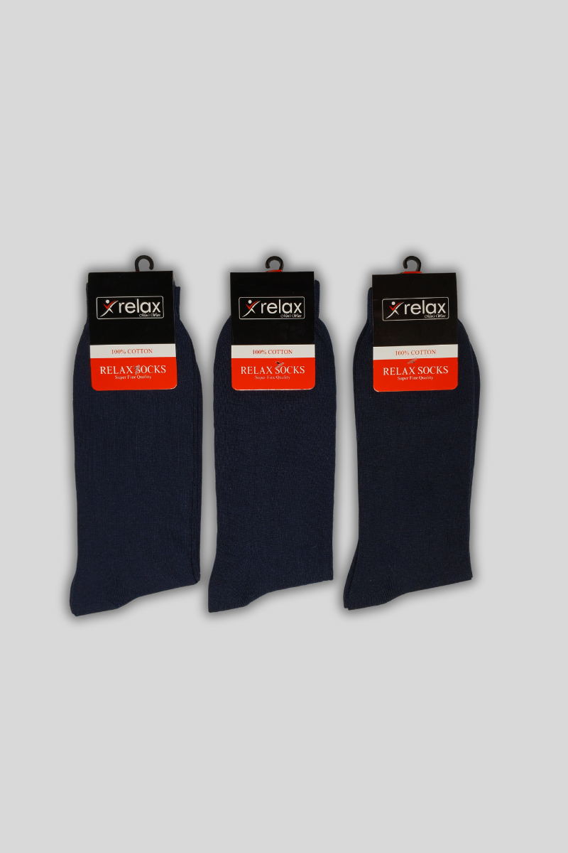 SOCKS NAVY BLUE 3 PCS PACK