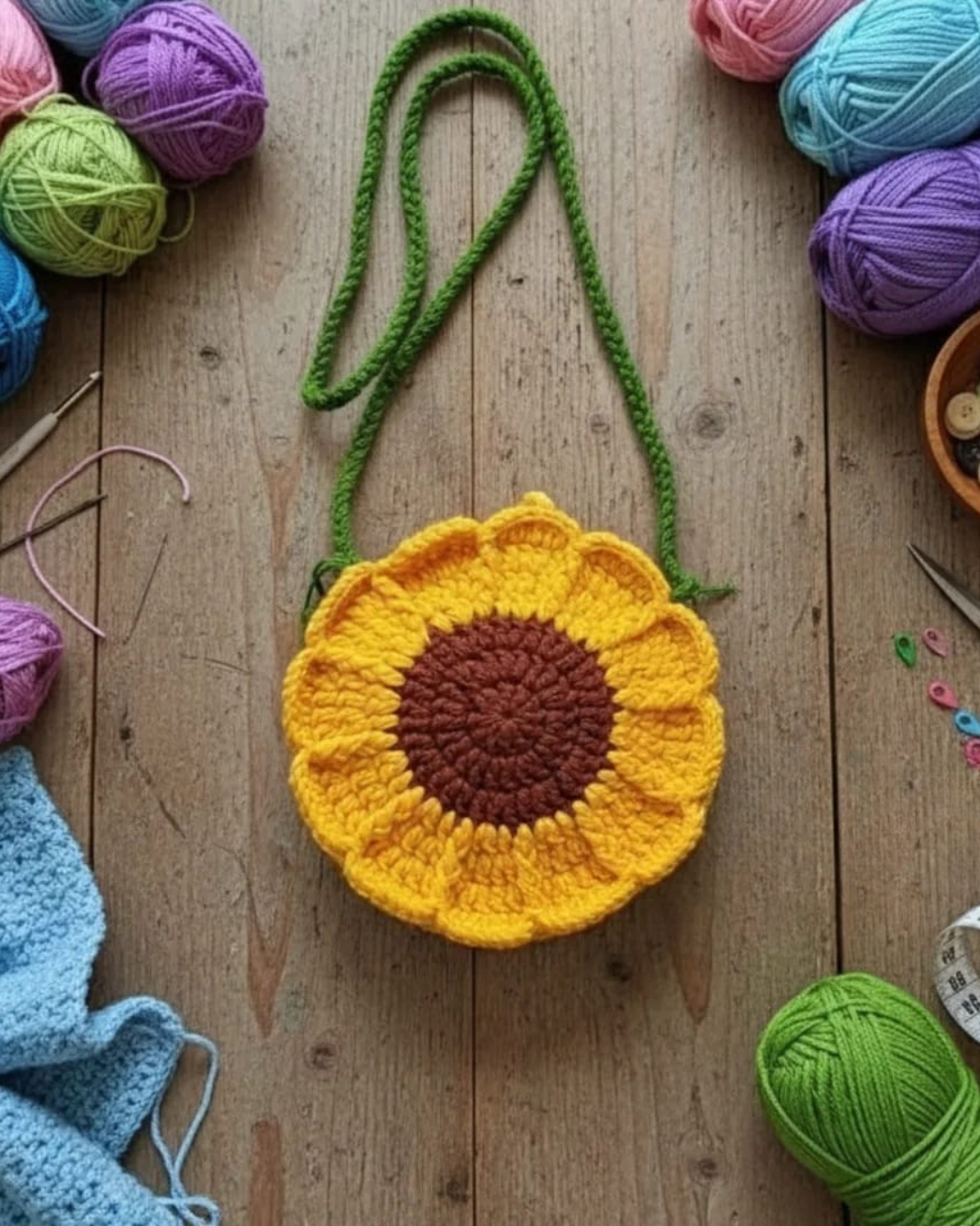 CROCHET SUNFLOWER BAG