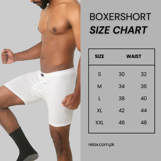 Relax Boxershort Black (100% Cotton) (BUY 3 GET 1 FREE)