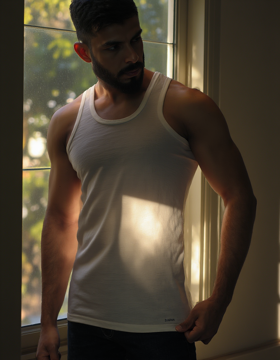 relax vest white(Sleeves Less) 100% cotton (BUY 3 GET 4)