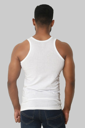 relax vest white(Sleeves Less) 100% cotton (BUY 3 GET 4)