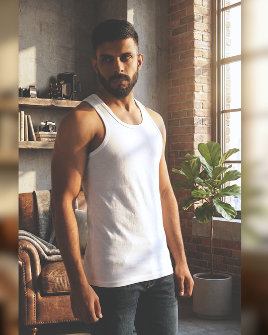 Vest White( WITHOUT SLEEVES)