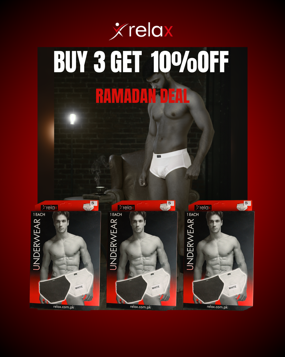 BUY 3PCS GET 20% OFF-UNDERWEAR (WHITE)